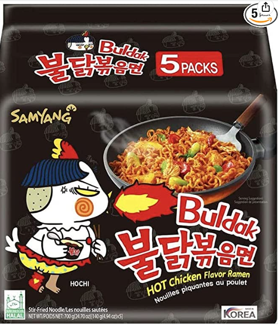 SAMYANG BULDAK STIR FRIED HOT CHICKEN FLAVOUR NOODLES 140GX5 Buy Indian Groceries Online